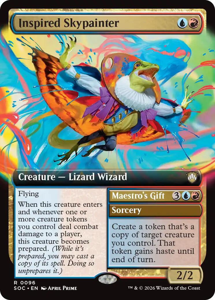 Inspired Skypainter (Extended Art) [Secrets of Strixhaven Commander] MTG Single Magic: The Gathering | Red Claw Gaming