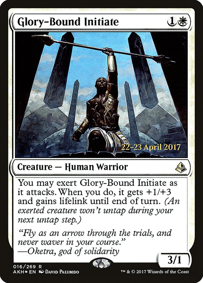 Glory-Bound Initiate [Amonkhet Prerelease Promos] MTG Single Magic: The Gathering | Red Claw Gaming