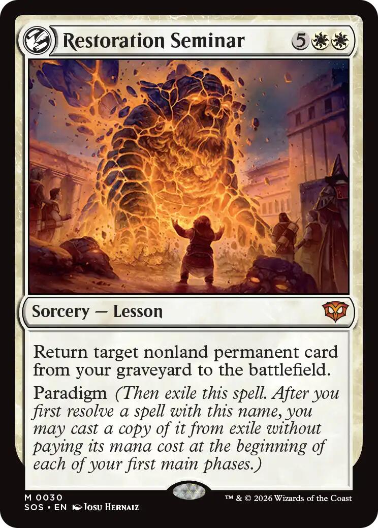 Restoration Seminar [Secrets of Strixhaven] MTG Single Magic: The Gathering | Red Claw Gaming