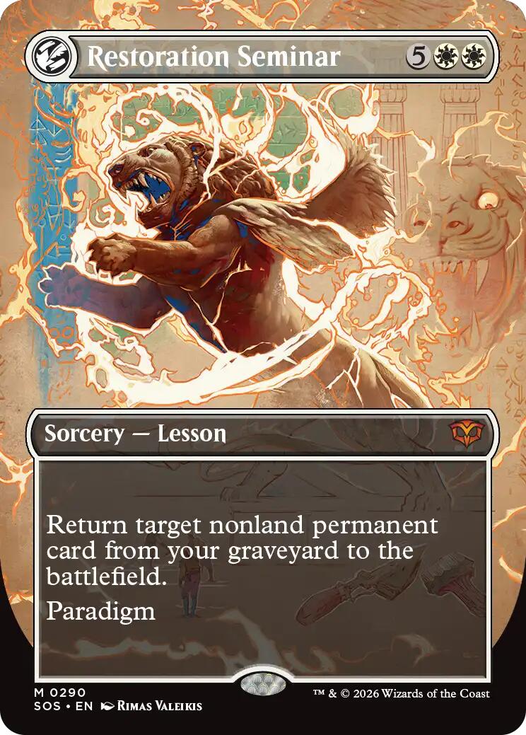 Restoration Seminar (Borderless) [Secrets of Strixhaven] MTG Single Magic: The Gathering | Red Claw Gaming