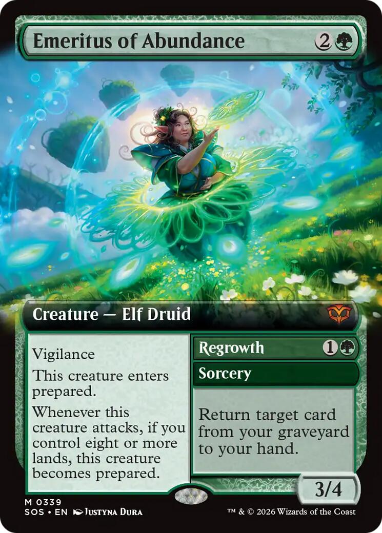 Emeritus of Abundance (Extended Art) [Secrets of Strixhaven] MTG Single Magic: The Gathering | Red Claw Gaming