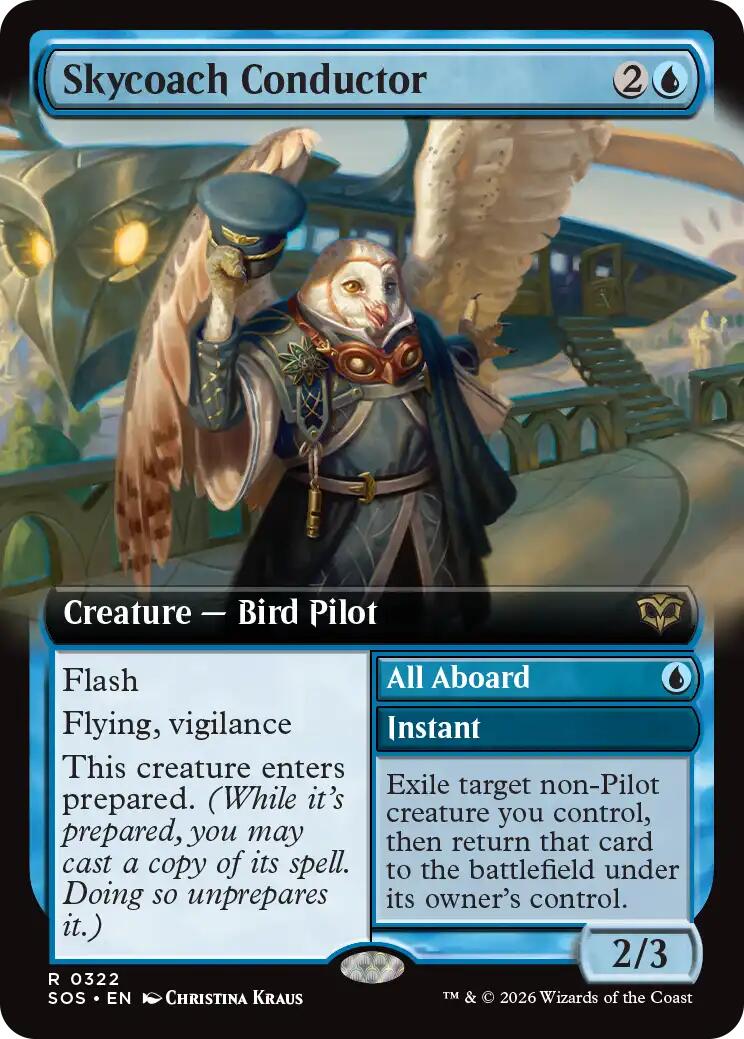 Skycoach Conductor (Extended Art) [Secrets of Strixhaven] MTG Single Magic: The Gathering | Red Claw Gaming