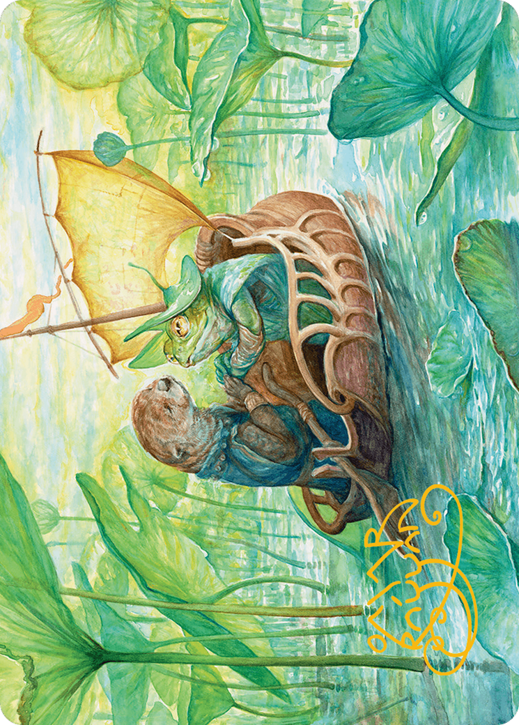 Run Away Together Art Card (Gold-Stamped Signature) [Bloomburrow Art Series] MTG Single Magic: The Gathering | Red Claw Gaming