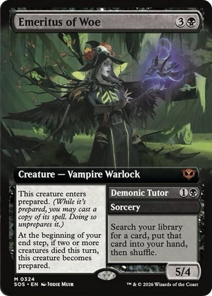 Emeritus of Woe (Extended Art) [Secrets of Strixhaven] MTG Single Magic: The Gathering | Red Claw Gaming
