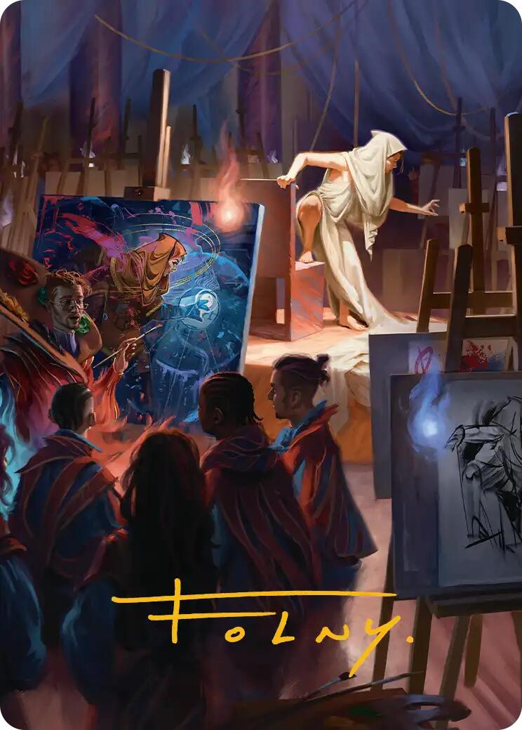 Archaeomancer Art Card (Gold-Stamped Signature) [Secrets of Strixhaven Art Series] MTG Single Magic: The Gathering | Red Claw Gaming