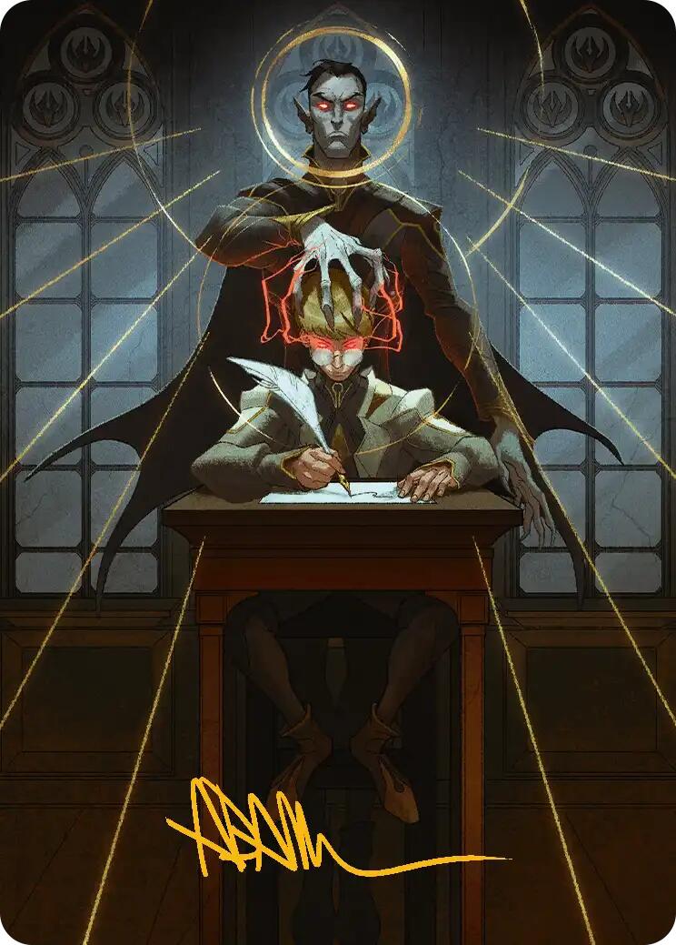 Vampiric Tutor Art Card (Gold-Stamped Signature) [Secrets of Strixhaven Art Series] MTG Single Magic: The Gathering | Red Claw Gaming