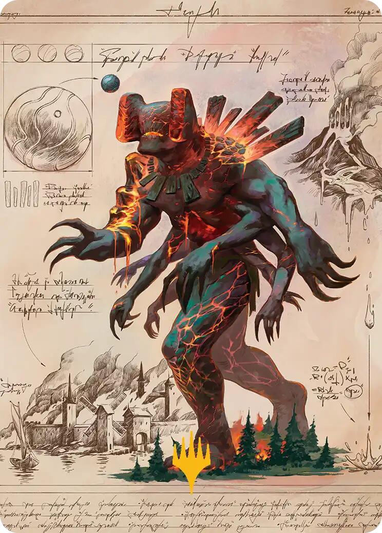 Magmablood Archaic Art Card (Gold-Stamped Planeswalker Symbol) [Secrets of Strixhaven Art Series] MTG Single Magic: The Gathering | Red Claw Gaming