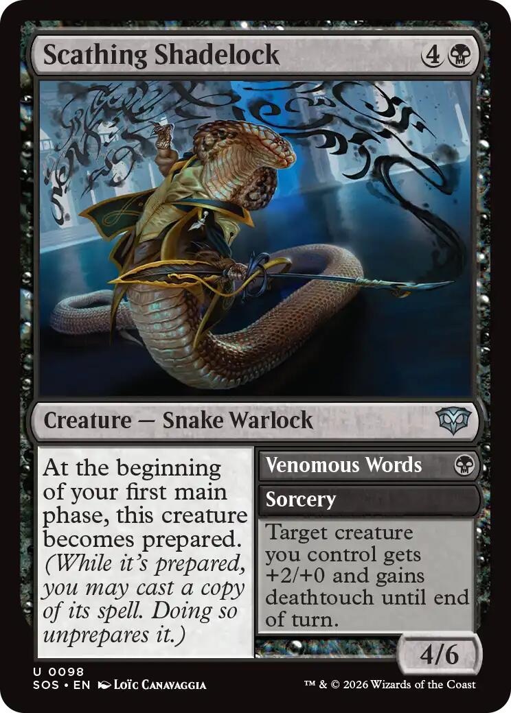 Scathing Shadelock [Secrets of Strixhaven] MTG Single Magic: The Gathering | Red Claw Gaming