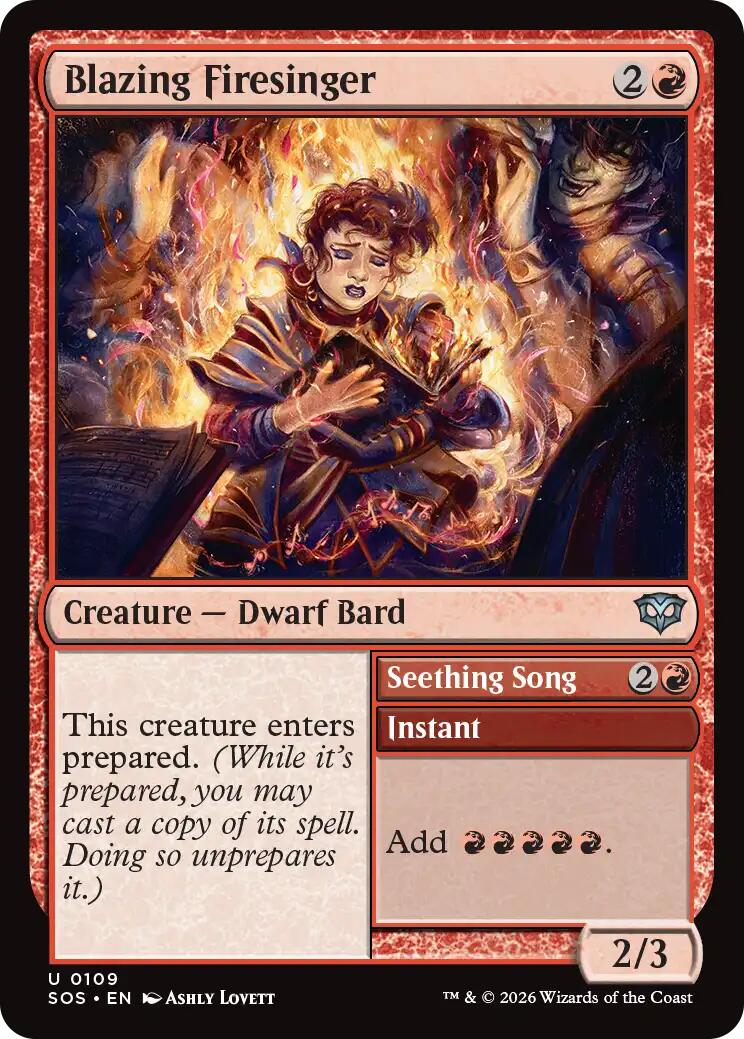 Blazing Firesinger [Secrets of Strixhaven] MTG Single Magic: The Gathering | Red Claw Gaming