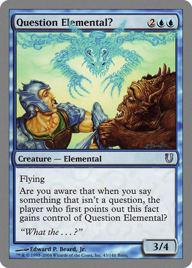 Question Elemental? [Unhinged] MTG Single Magic: The Gathering | Red Claw Gaming