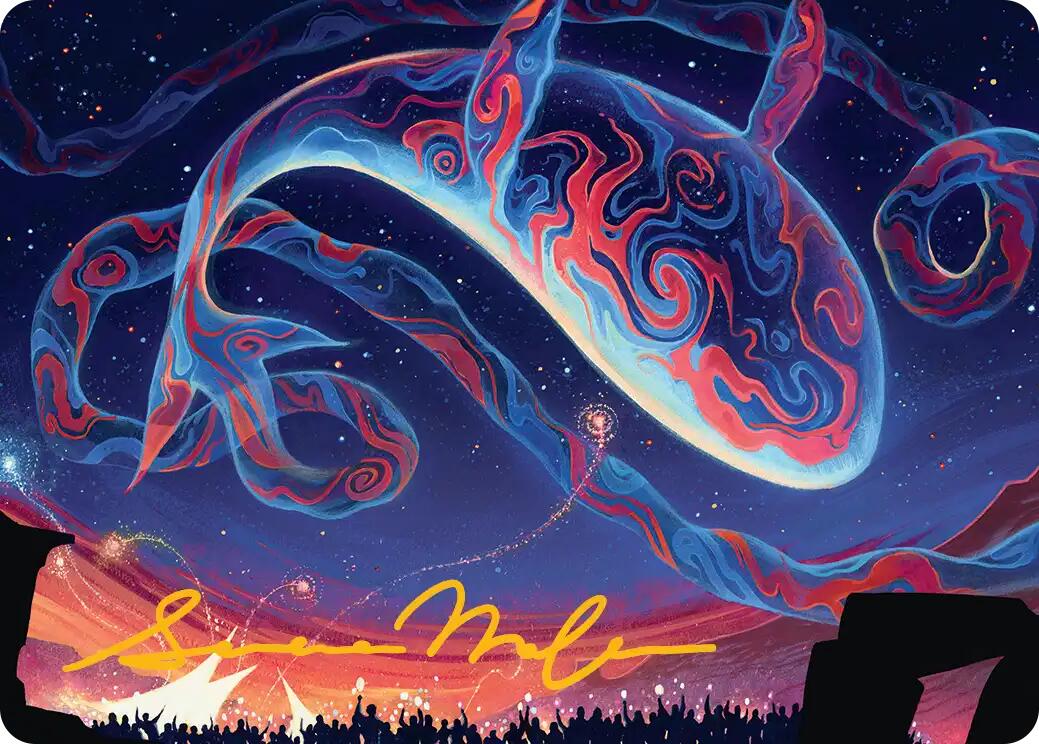 Spectacular Skywhale Art Card (Gold-Stamped Signature) [Secrets of Strixhaven Art Series] MTG Single Magic: The Gathering | Red Claw Gaming