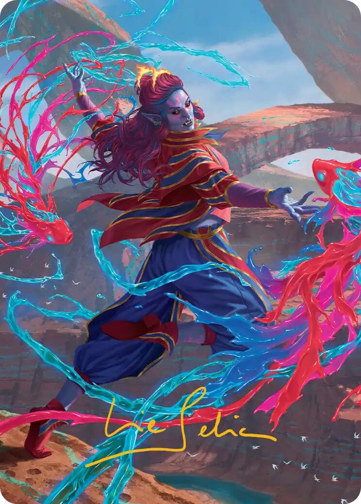 Rootha, Mastering the Moment Art Card (Gold-Stamped Signature) [Secrets of Strixhaven Art Series] MTG Single Magic: The Gathering | Red Claw Gaming
