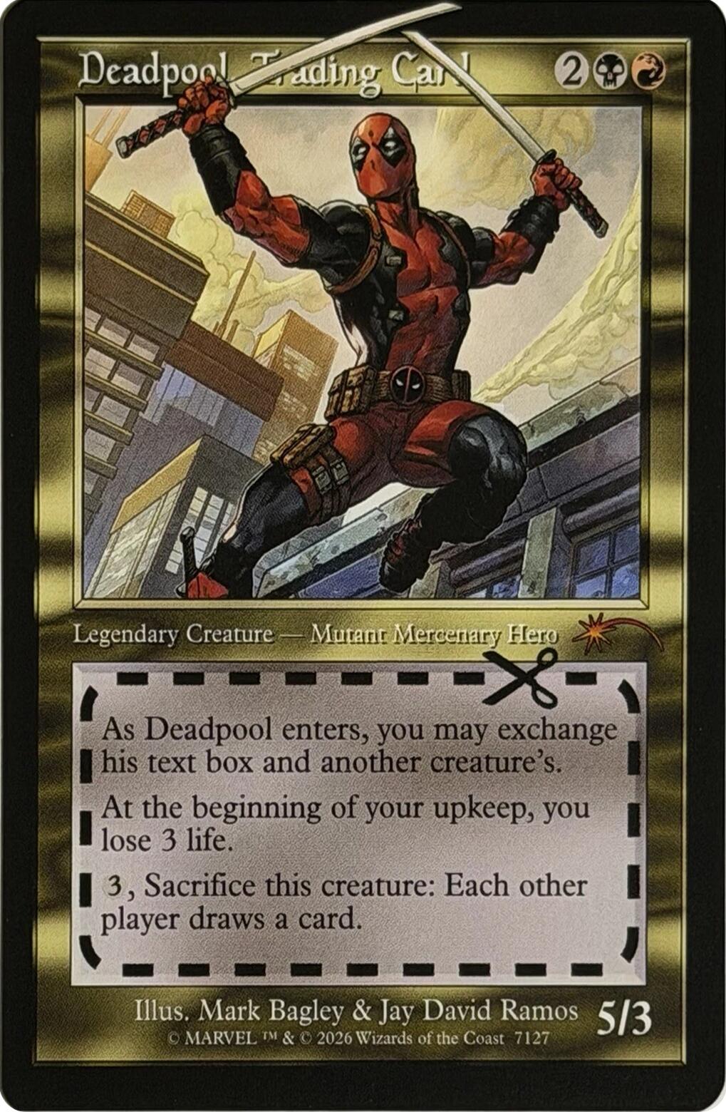 Deadpool, Trading Card (7127) [Secret Lair Drop Series] MTG Single Magic: The Gathering | Red Claw Gaming