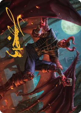 Raphael, Fiendish Savior Art Card (40) (Gold-Stamped Signature) [Commander Legends: Battle for Baldur's Gate Art Series] MTG Single Magic: The Gathering | Red Claw Gaming