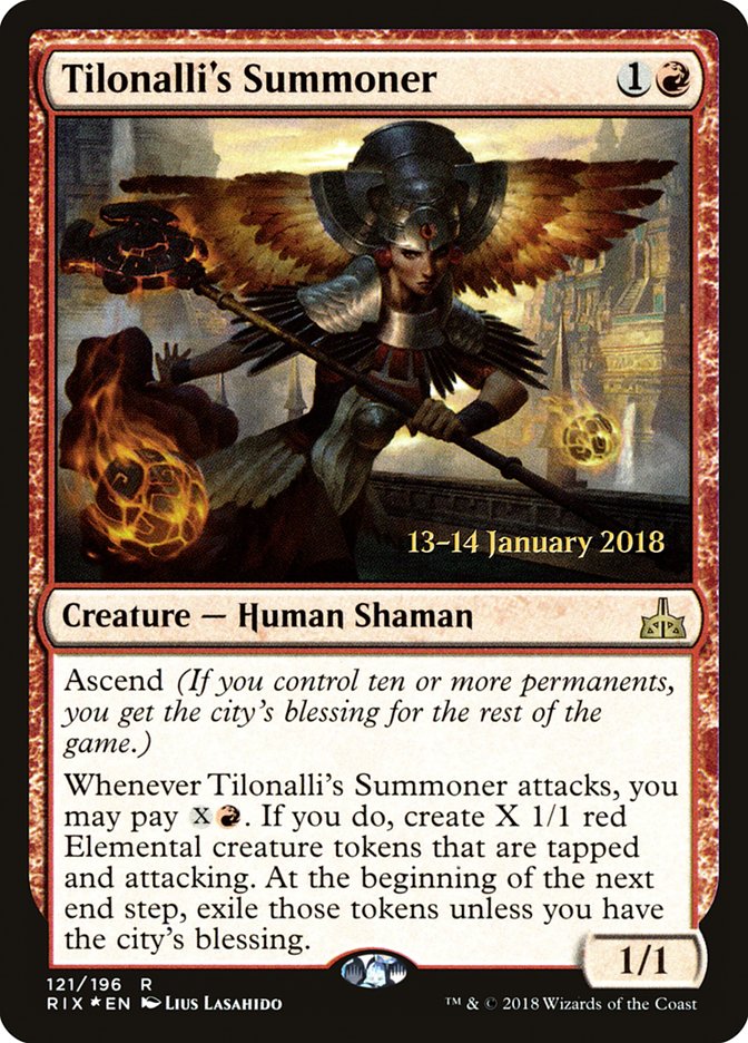 Tilonalli's Summoner [Rivals of Ixalan Prerelease Promos] MTG Single Magic: The Gathering | Red Claw Gaming