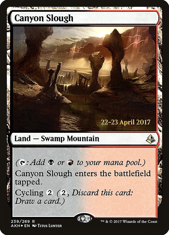 Canyon Slough [Amonkhet Prerelease Promos] MTG Single Magic: The Gathering | Red Claw Gaming