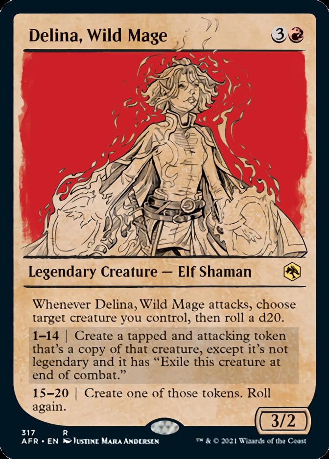 Delina, Wild Mage (Showcase) [Dungeons & Dragons: Adventures in the Forgotten Realms] MTG Single Magic: The Gathering | Red Claw Gaming
