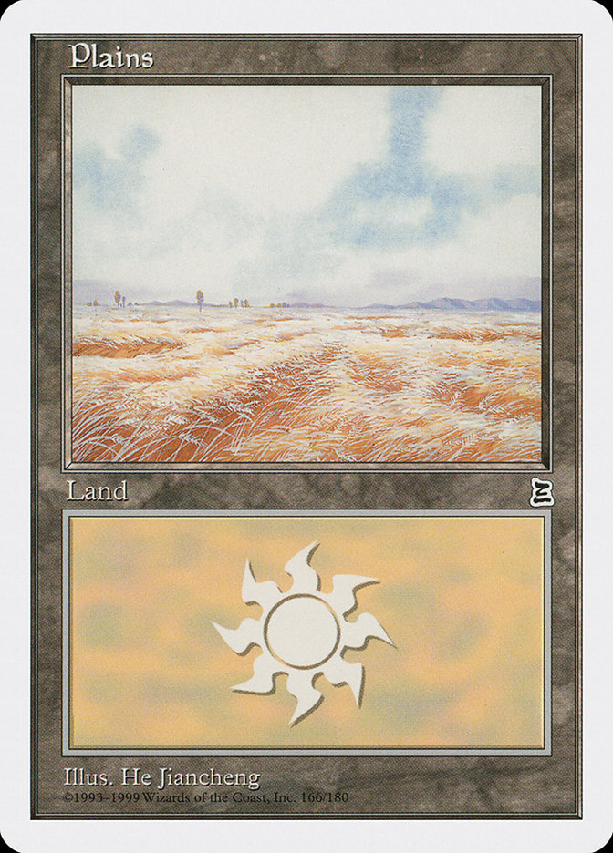 Plains (166) [Portal Three Kingdoms] MTG Single Magic: The Gathering | Red Claw Gaming