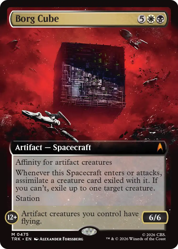 Borg Cube (Extended Art) [Star Trek] MTG Single Magic: The Gathering | Red Claw Gaming