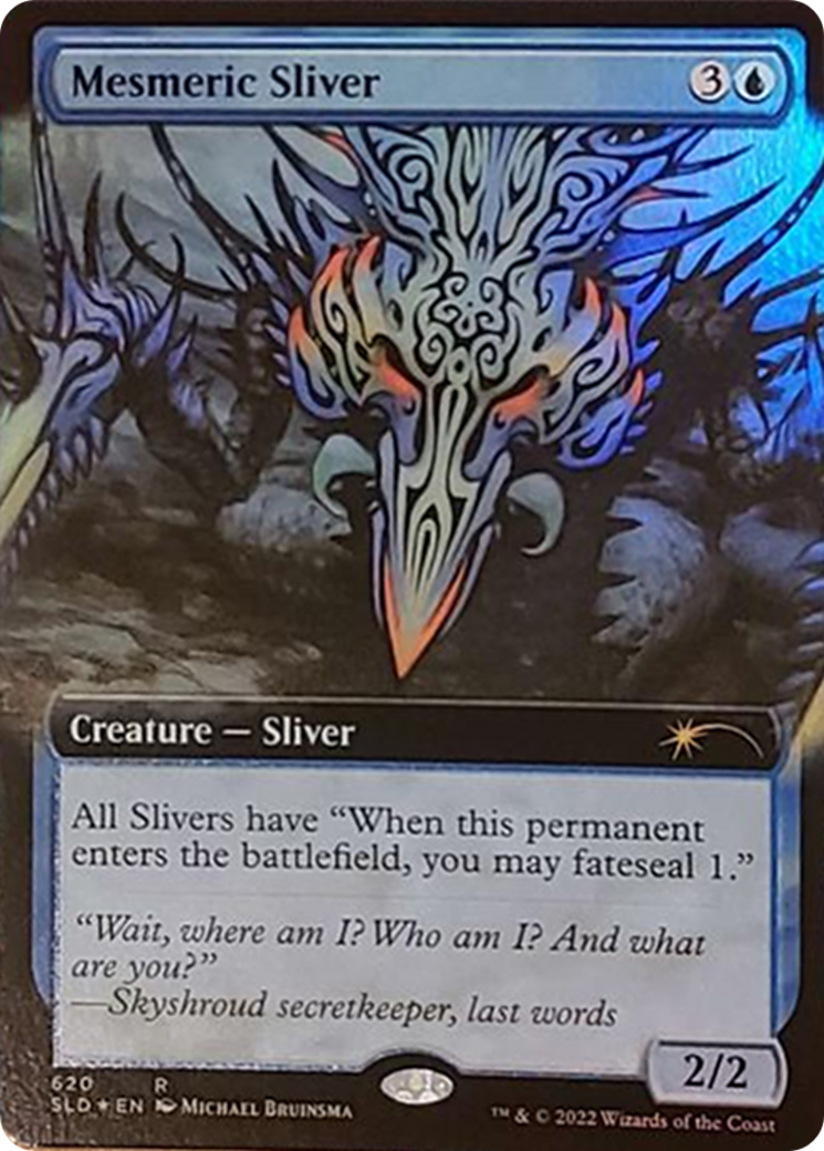 Mesmeric Sliver (Extended Art) [Secret Lair Drop Series] MTG Single Magic: The Gathering | Red Claw Gaming