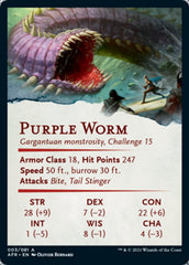 Purple Worm Art Card [Dungeons & Dragons: Adventures in the Forgotten Realms Art Series] MTG Single Magic: The Gathering | Red Claw Gaming