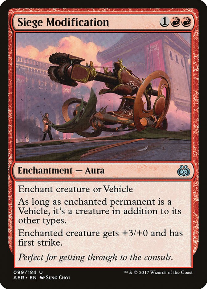 Siege Modification [Aether Revolt] MTG Single Magic: The Gathering | Red Claw Gaming