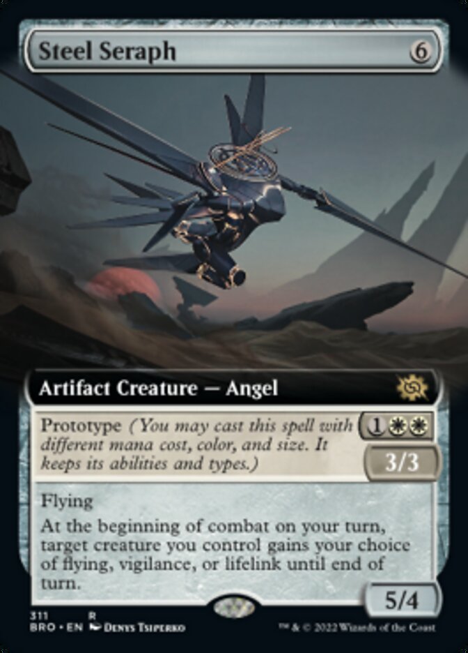 Steel Seraph (Extended Art) [The Brothers' War] MTG Single Magic: The Gathering | Red Claw Gaming