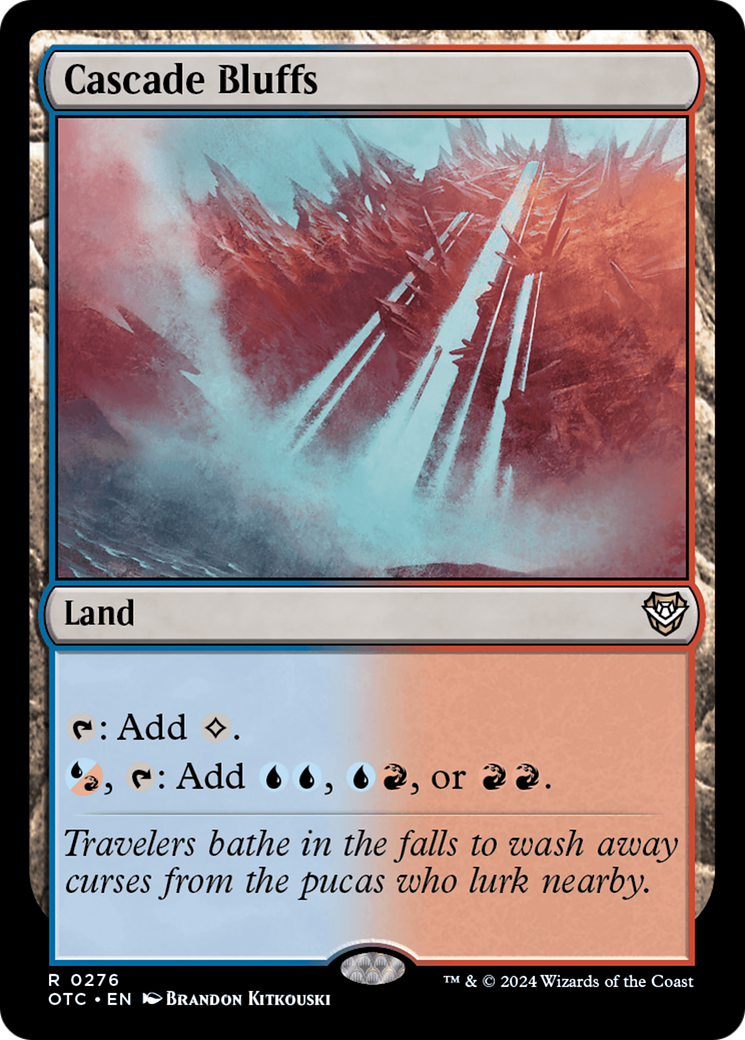 Cascade Bluffs [Outlaws of Thunder Junction Commander] MTG Single Magic: The Gathering | Red Claw Gaming