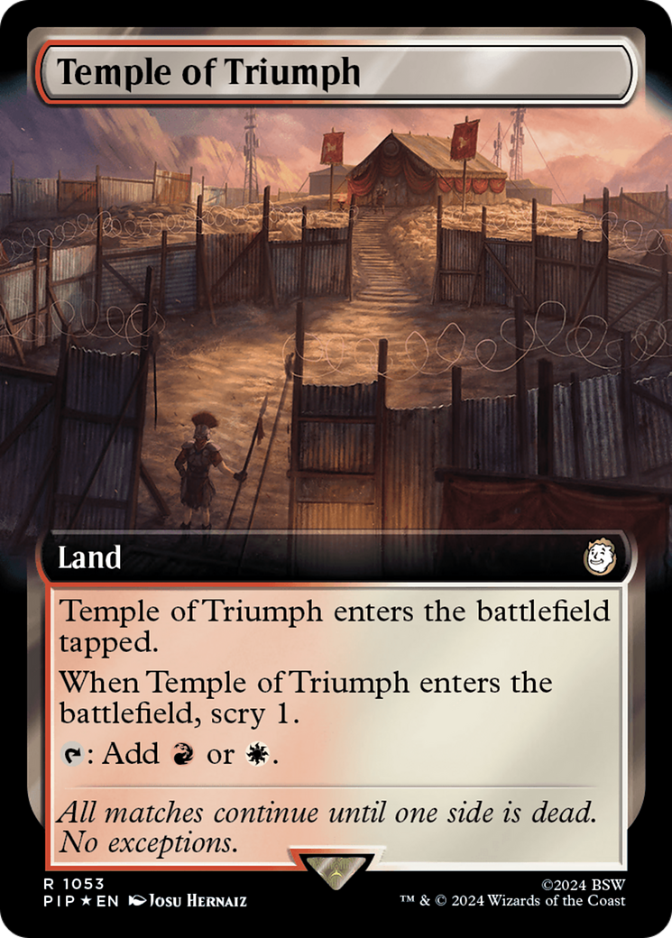 Temple of Triumph (Extended Art) (Surge Foil) [Fallout] MTG Single Magic: The Gathering | Red Claw Gaming