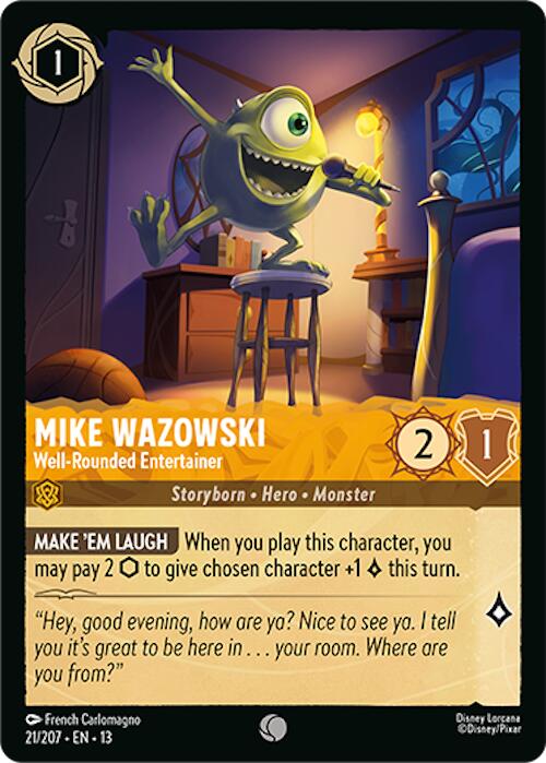 Mike Wazowski - Well-Rounded Entertainer (21/207) [Attack of the Vine!] Lorcana Single Disney | Red Claw Gaming