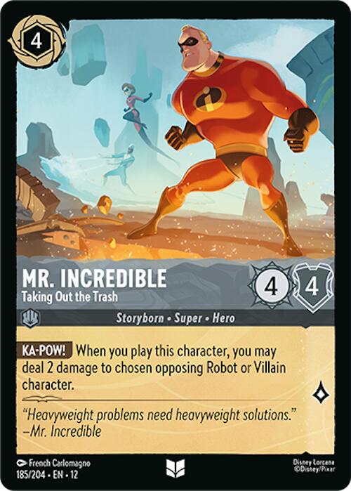 Mr. Incredible - Taking Out the Trash (185/204) [Wilds Unknown] Lorcana Single Disney | Red Claw Gaming