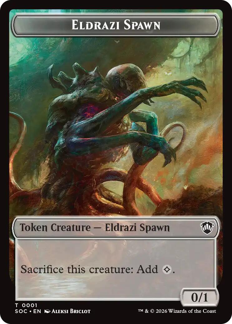 Eldrazi Spawn // Worm Double-Sided Token [Secrets of Strixhaven Commander Tokens] MTG Single Magic: The Gathering | Red Claw Gaming