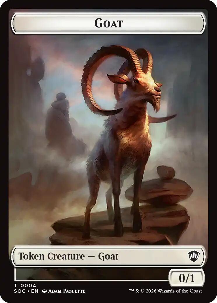 Goat // Fungus Beast Double-Sided Token [Secrets of Strixhaven Commander Tokens] MTG Single Magic: The Gathering | Red Claw Gaming