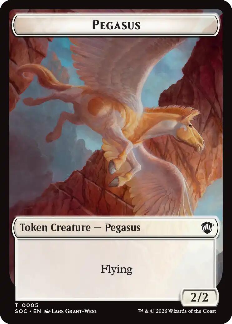 Pegasus // Inkling (0022) Double-Sided Token [Secrets of Strixhaven Commander Tokens] MTG Single Magic: The Gathering | Red Claw Gaming
