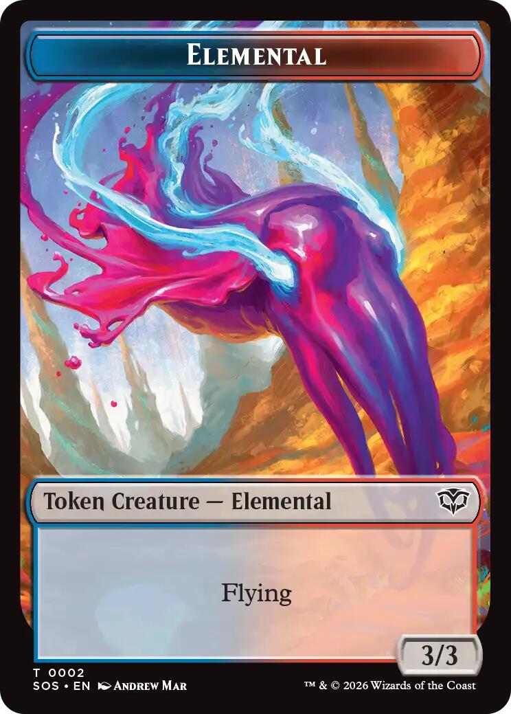 Dragon Illusion // Elemental (0002) Double-Sided Token [Secrets of Strixhaven Commander Tokens] MTG Single Magic: The Gathering | Red Claw Gaming