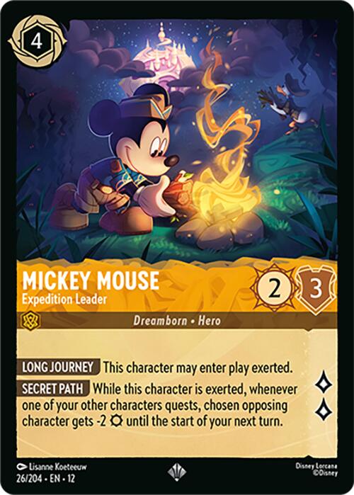 Mickey Mouse - Expedition Leader (26/204) [Wilds Unknown] Lorcana Single Disney | Red Claw Gaming