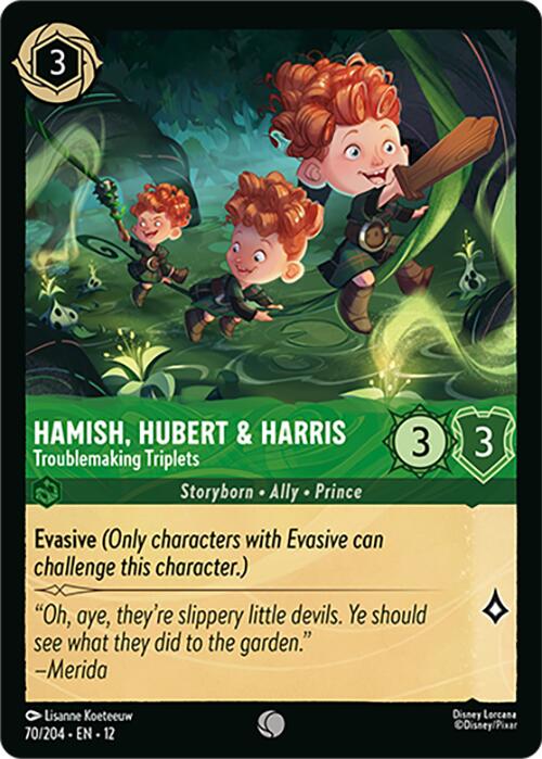 Hamish, Hubert & Harris - Troublemaking Triplets (70/204) [Wilds Unknown] Lorcana Single Disney | Red Claw Gaming