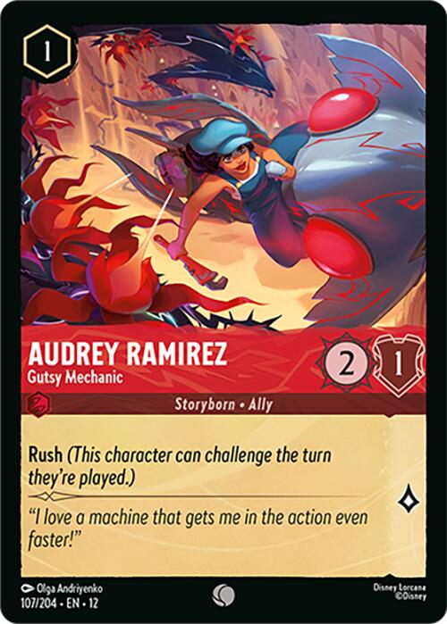 Audrey Ramirez - Gutsy Mechanic (107/204) [Wilds Unknown] Lorcana Single Disney | Red Claw Gaming