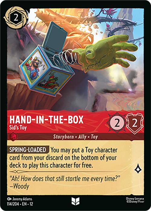Hand-in-the-Box - Sid's Toy (114/204) [Wilds Unknown] Lorcana Single Disney | Red Claw Gaming