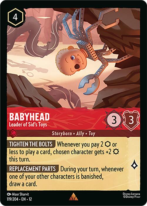 Babyhead - Leader of Sid's Toys (119/204) [Wilds Unknown] Lorcana Single Disney | Red Claw Gaming
