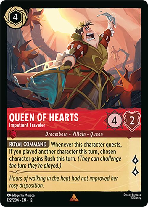 Queen of Hearts - Impatient Traveler (122/204) [Wilds Unknown] Lorcana Single Disney | Red Claw Gaming