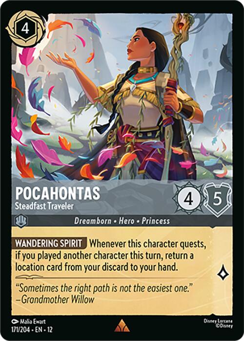 Pocahontas - Steadfast Traveler (171/204) [Wilds Unknown] Lorcana Single Disney | Red Claw Gaming