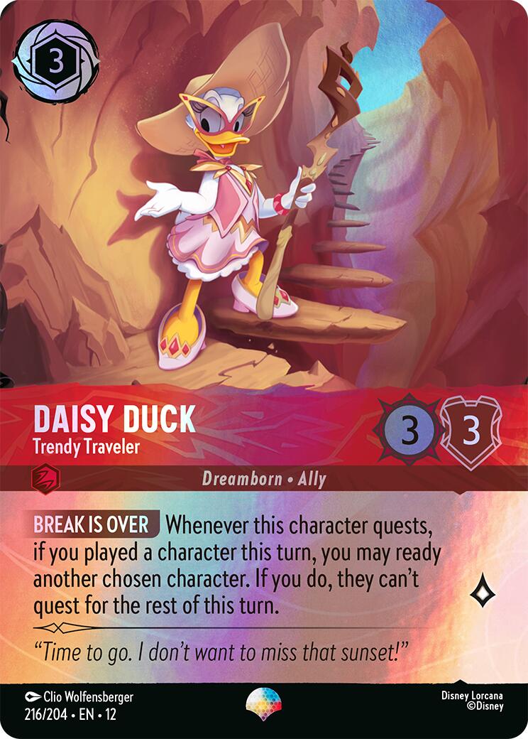 Daisy Duck - Trendy Traveler (Epic) (216/204) [Wilds Unknown] Lorcana Single Disney | Red Claw Gaming