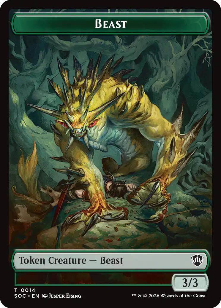 Beast // Primo, The Indivisible Double-Sided Token [Secrets of Strixhaven Commander Tokens] MTG Single Magic: The Gathering | Red Claw Gaming
