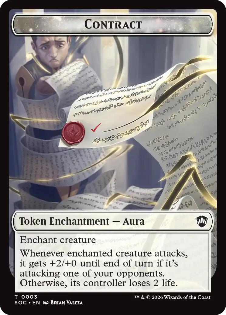 Contract // Pegasus Double-Sided Token [Secrets of Strixhaven Commander Tokens] MTG Single Magic: The Gathering | Red Claw Gaming