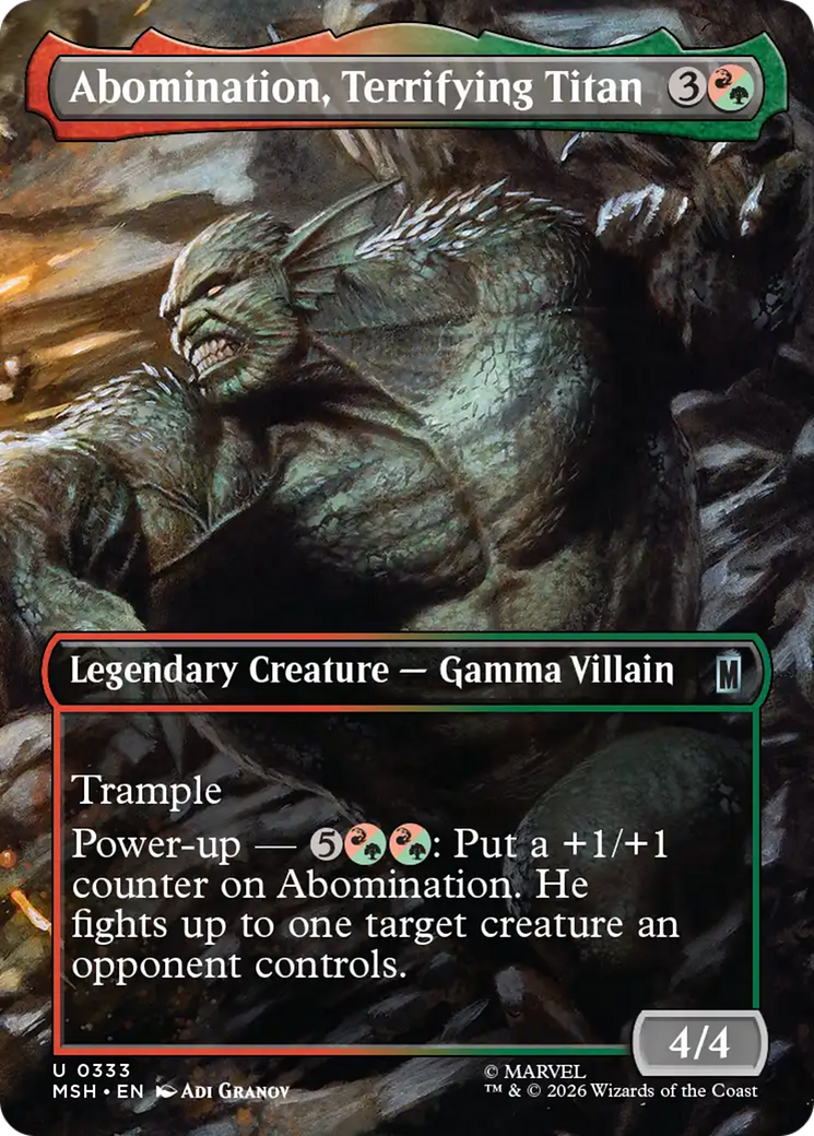 Abomination, Terrifying Titan (Borderless) [Marvel Super Heroes] | Red Claw Gaming