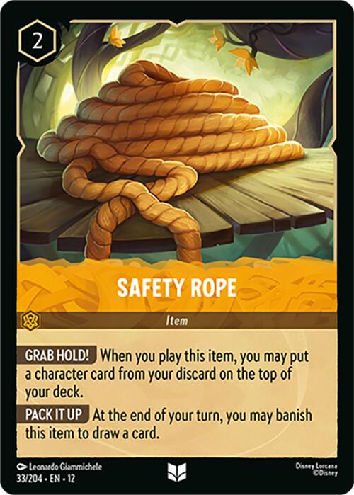 Safety Rope (33/204) [Wilds Unknown] Lorcana Single Disney | Red Claw Gaming
