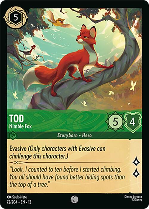 Tod - Nimble Fox (72/204) [Wilds Unknown] Lorcana Single Disney | Red Claw Gaming