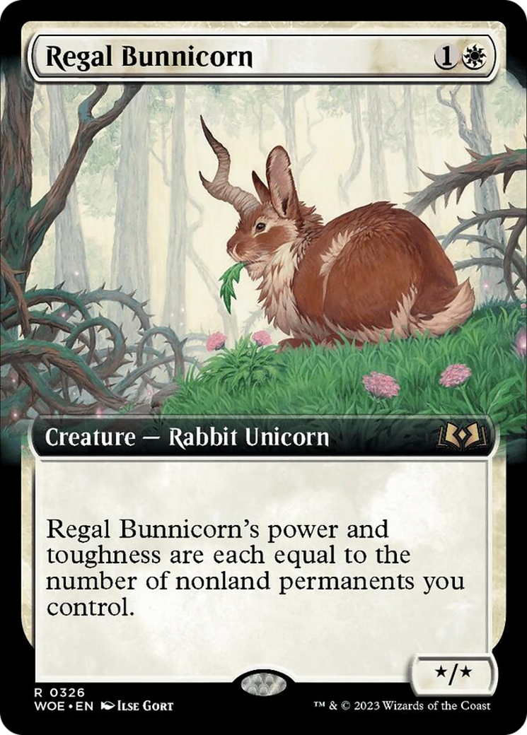 Regal Bunnicorn (Extended Art) [Wilds of Eldraine] MTG Single Magic: The Gathering    | Red Claw Gaming