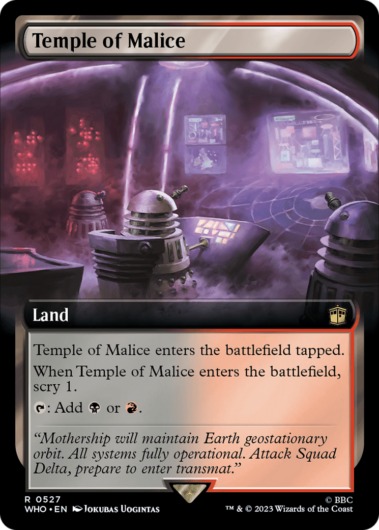 Temple of Malice (Extended Art) [Doctor Who] MTG Single Magic: The Gathering | Red Claw Gaming